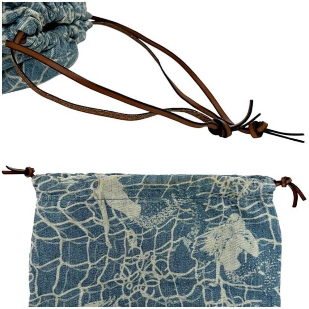 Loewe Draw String Pouch Light Blue Paurazibiza Cl… - image 8